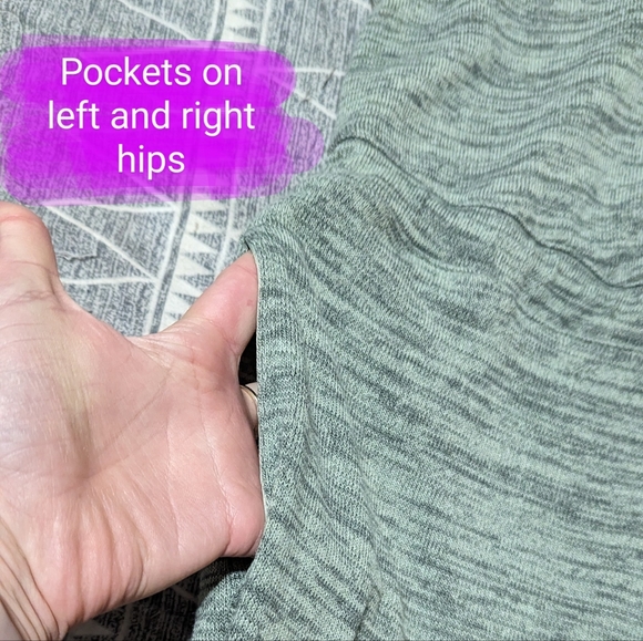 Joe Fresh size med, heathered green active romper, EUC - Picture 4 of 9